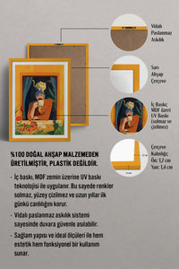 HOMEPACK Ahşap Çerçeveli Tablo Çerçeveli Poster Sanatsal Modern Duvar Dekoru TK-903