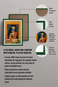 HOMEPACK Ahşap Çerçeveli Tablo Çerçeveli Poster Sanatsal Modern Duvar Dekoru TK-903