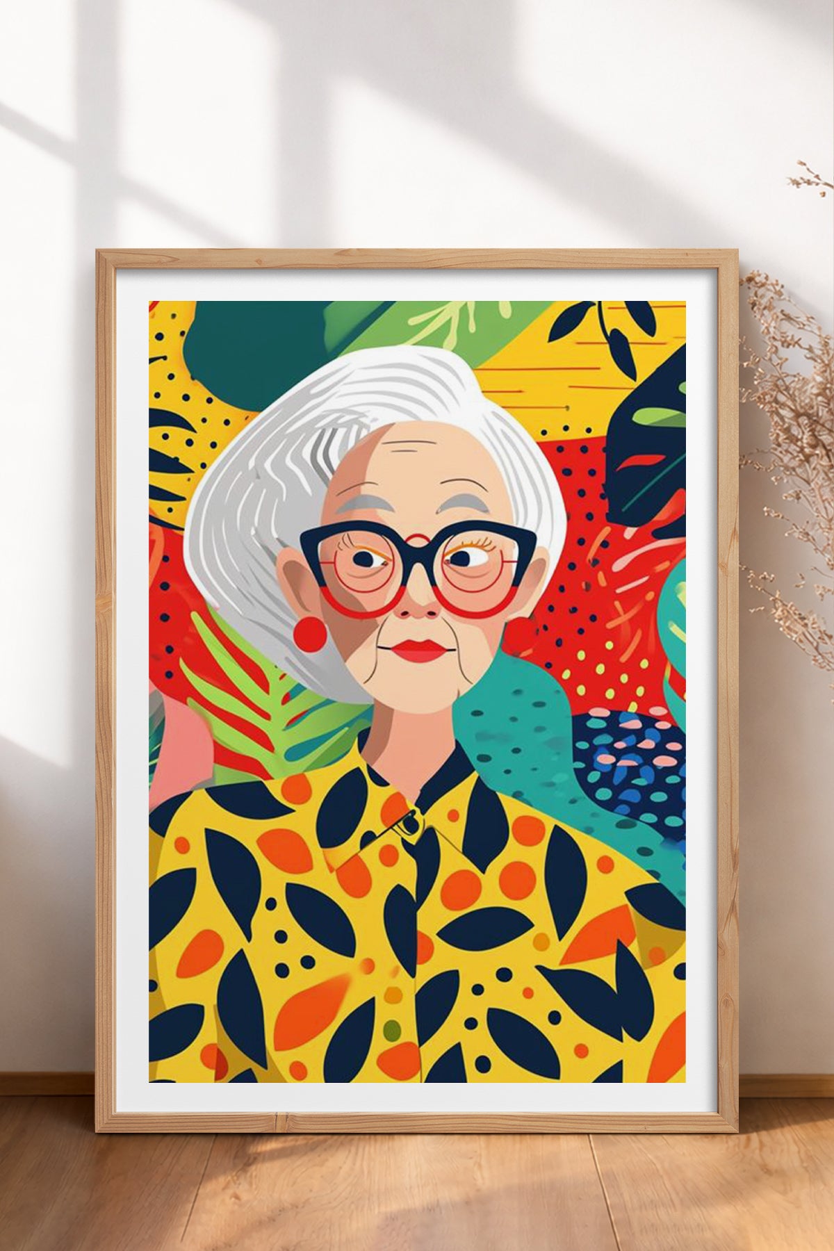 HOMEPACK Ahşap Çerçeveli Tablo Çerçeveli Poster Sanatsal Modern Duvar Dekoru TK-904