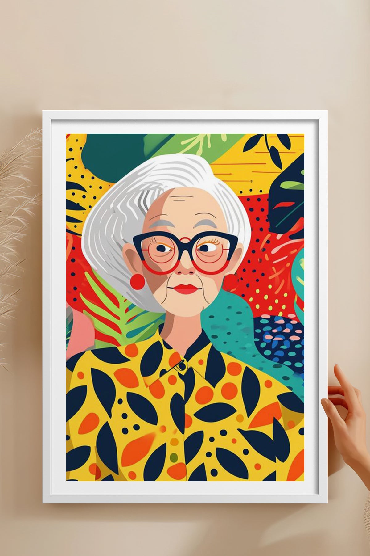 HOMEPACK Ahşap Çerçeveli Tablo Çerçeveli Poster Sanatsal Modern Duvar Dekoru TK-904