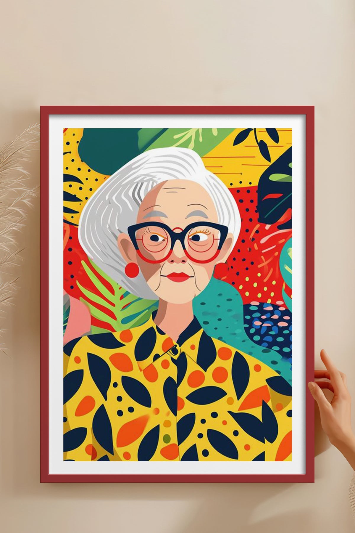 HOMEPACK Ahşap Çerçeveli Tablo Çerçeveli Poster Sanatsal Modern Duvar Dekoru TK-904