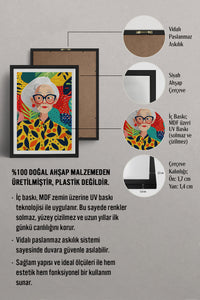 HOMEPACK Ahşap Çerçeveli Tablo Çerçeveli Poster Sanatsal Modern Duvar Dekoru TK-904