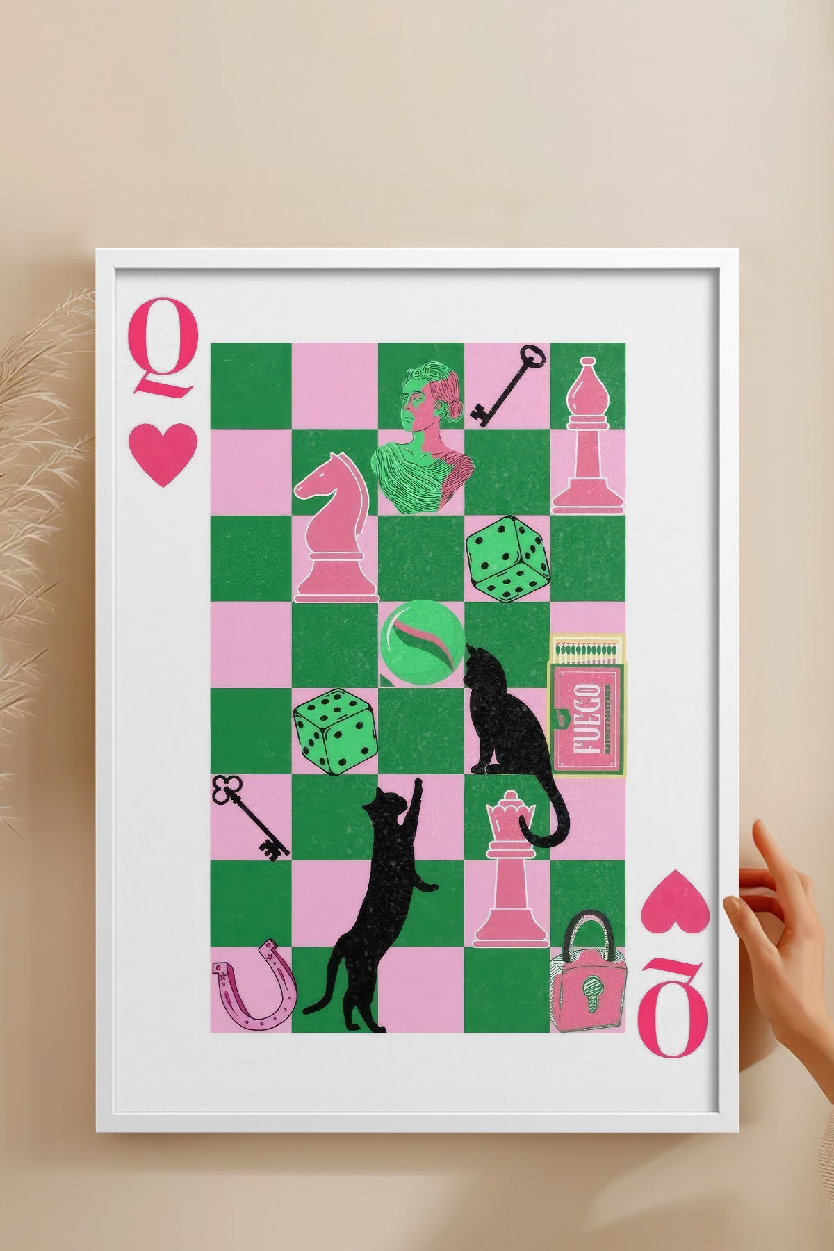 HOMEPACK Ahşap Çerçeveli Tablo Çerçeveli Poster Sanatsal Modern Duvar Dekoru TK-906