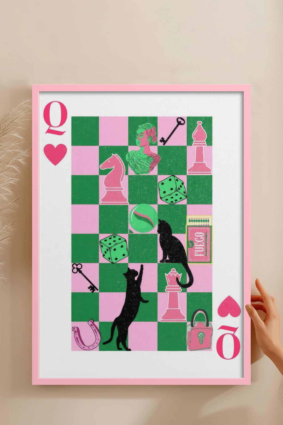 HOMEPACK Ahşap Çerçeveli Tablo Çerçeveli Poster Sanatsal Modern Duvar Dekoru TK-906