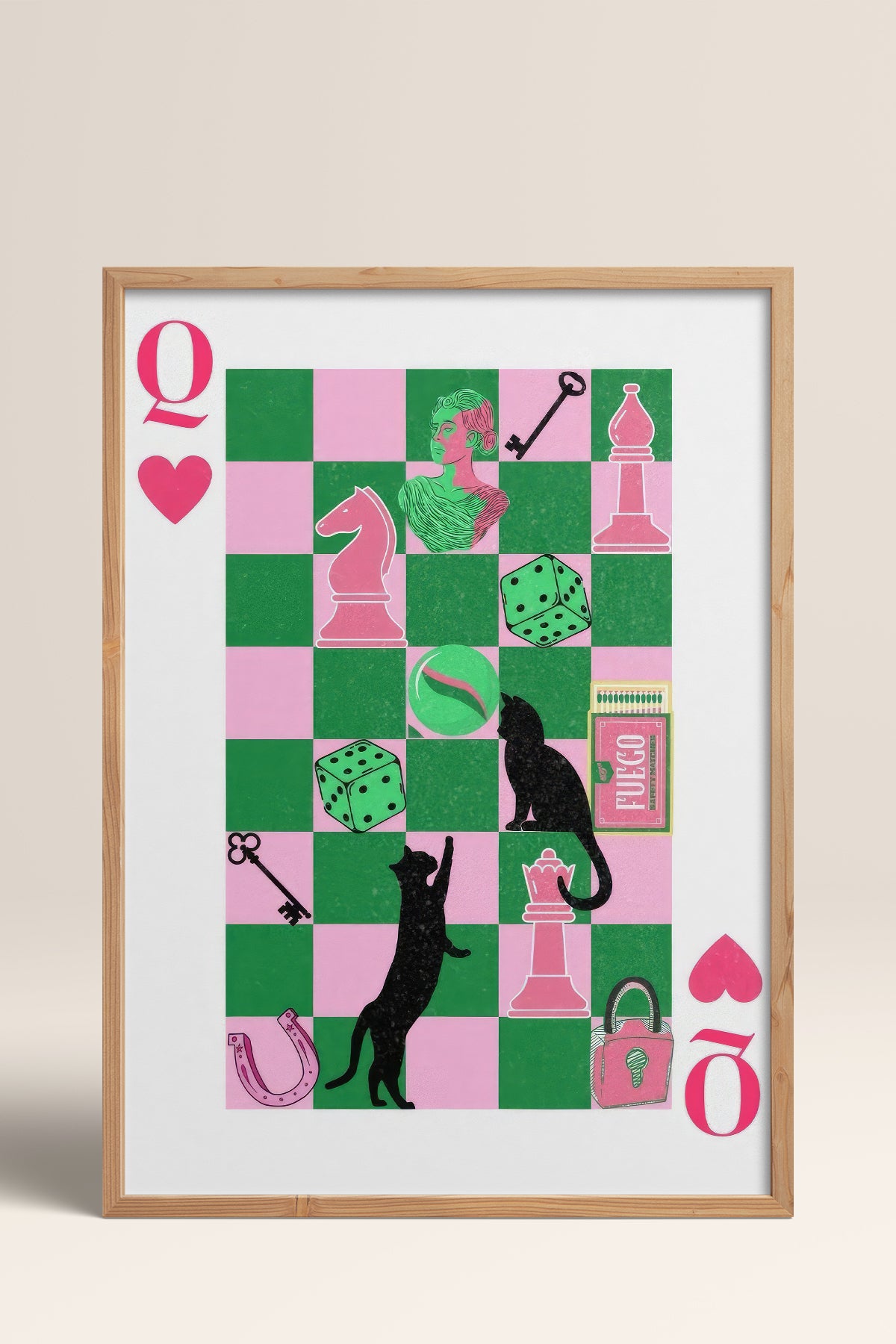 HOMEPACK Ahşap Çerçeveli Tablo Çerçeveli Poster Sanatsal Modern Duvar Dekoru TK-906