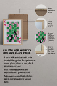 HOMEPACK Ahşap Çerçeveli Tablo Çerçeveli Poster Sanatsal Modern Duvar Dekoru TK-906