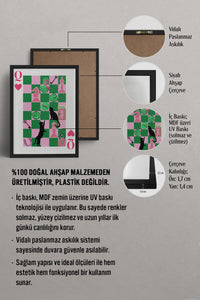HOMEPACK Ahşap Çerçeveli Tablo Çerçeveli Poster Sanatsal Modern Duvar Dekoru TK-906