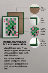 HOMEPACK Ahşap Çerçeveli Tablo Çerçeveli Poster Sanatsal Modern Duvar Dekoru TK-906