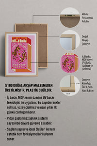 HOMEPACK Ahşap Çerçeveli Tablo Çerçeveli Poster Sanatsal Modern Duvar Dekoru TK-908