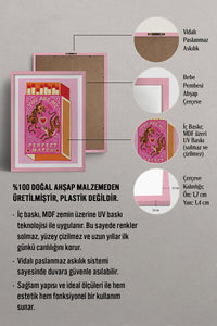 HOMEPACK Ahşap Çerçeveli Tablo Çerçeveli Poster Sanatsal Modern Duvar Dekoru TK-908