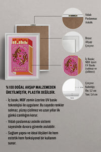 HOMEPACK Ahşap Çerçeveli Tablo Çerçeveli Poster Sanatsal Modern Duvar Dekoru TK-908