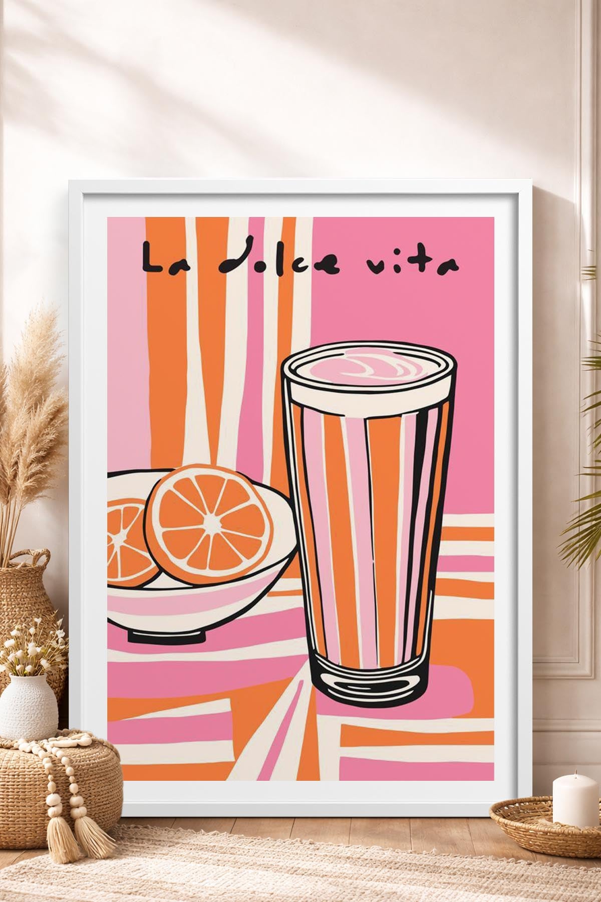 HOMEPACK Ahşap Çerçeveli Tablo Çerçeveli Poster Sanatsal Modern Duvar Dekoru TK-910