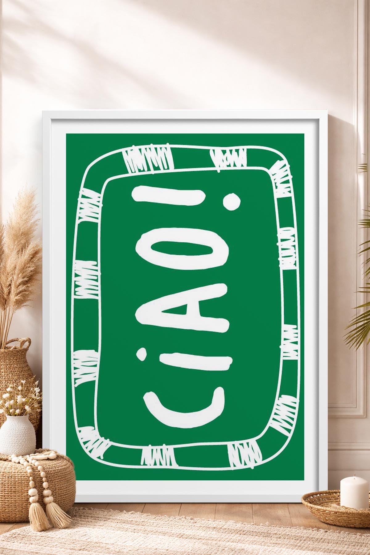 HOMEPACK Ahşap Çerçeveli Tablo Çerçeveli Poster Sanatsal Modern Duvar Dekoru TK-911