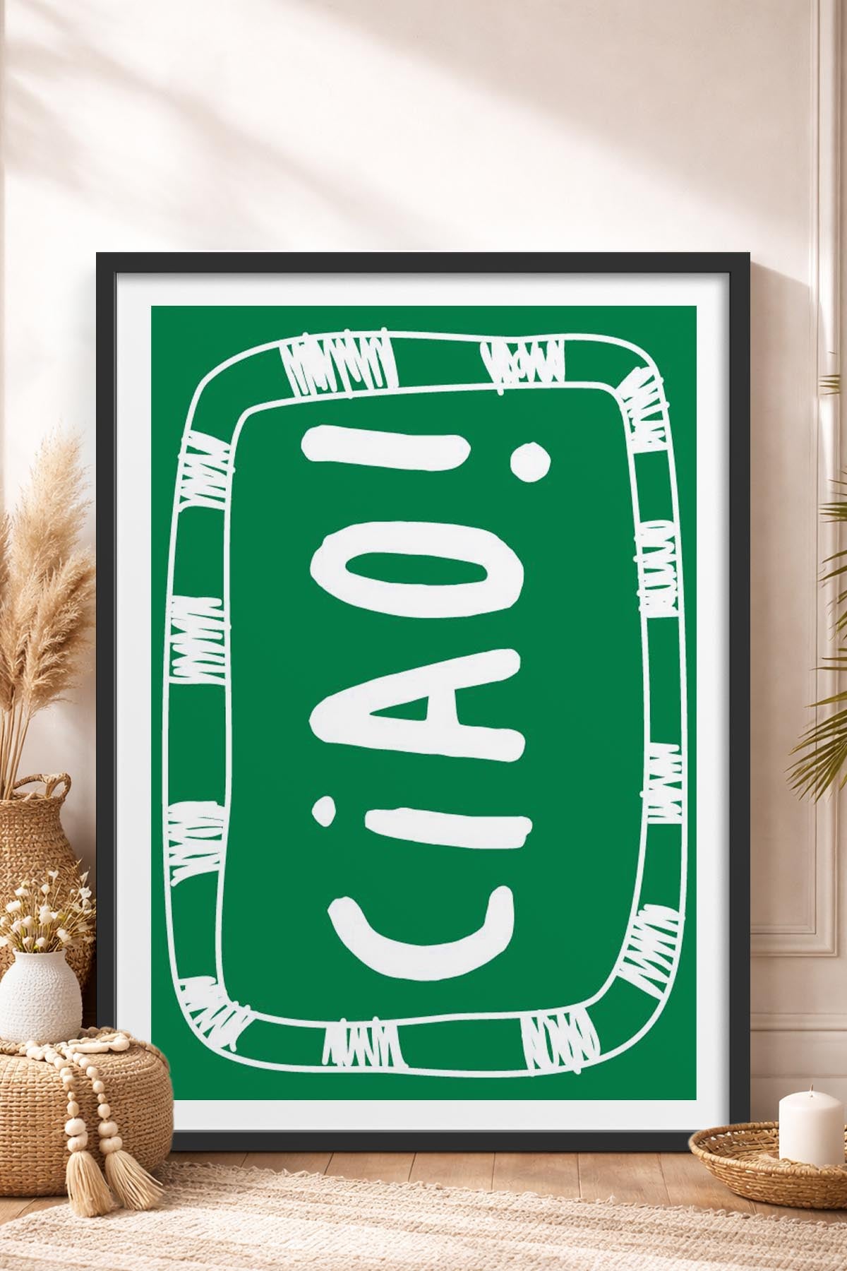 HOMEPACK Ahşap Çerçeveli Tablo Çerçeveli Poster Sanatsal Modern Duvar Dekoru TK-911