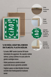 HOMEPACK Ahşap Çerçeveli Tablo Çerçeveli Poster Sanatsal Modern Duvar Dekoru TK-911