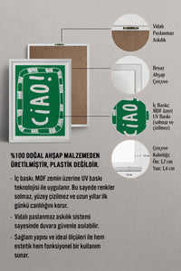 HOMEPACK Ahşap Çerçeveli Tablo Çerçeveli Poster Sanatsal Modern Duvar Dekoru TK-911