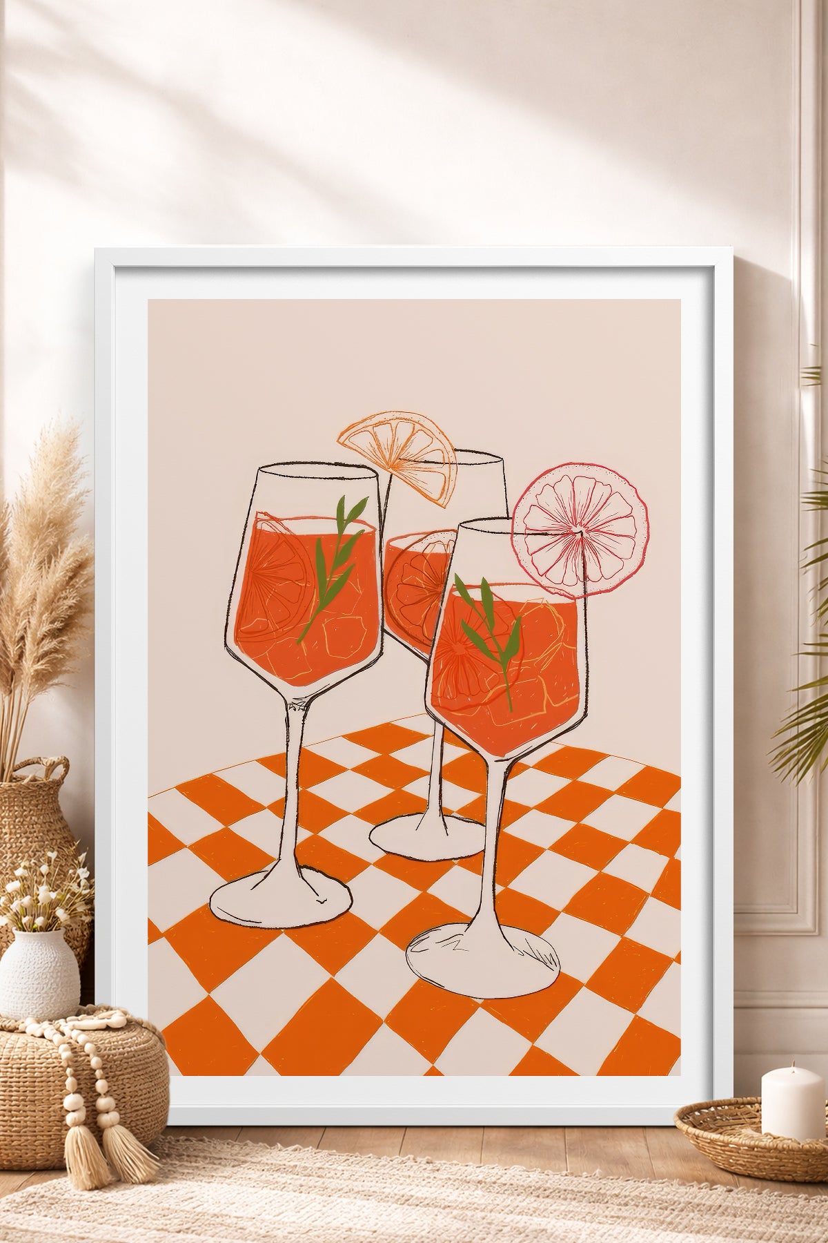 HOMEPACK Ahşap Çerçeveli Tablo Çerçeveli Poster Sanatsal Modern Duvar Dekoru TK-913