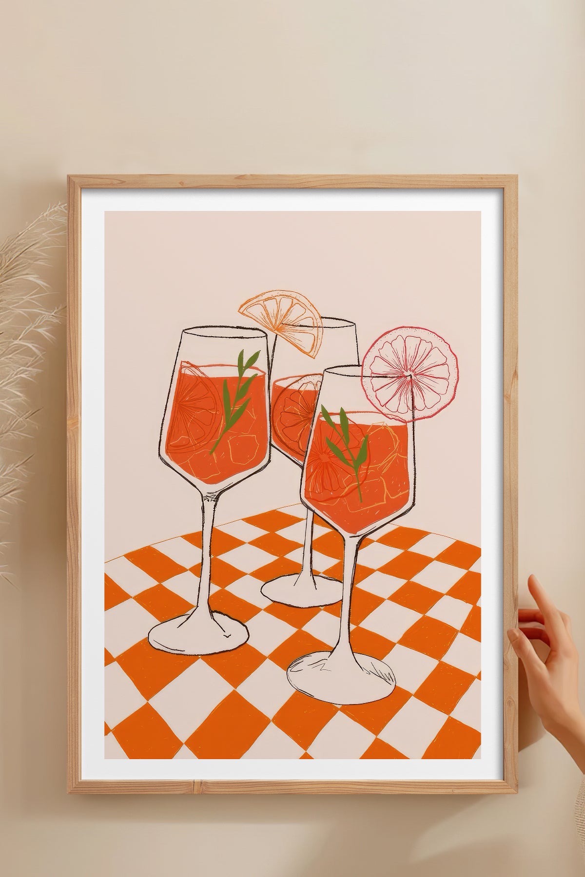 HOMEPACK Ahşap Çerçeveli Tablo Çerçeveli Poster Sanatsal Modern Duvar Dekoru TK-913