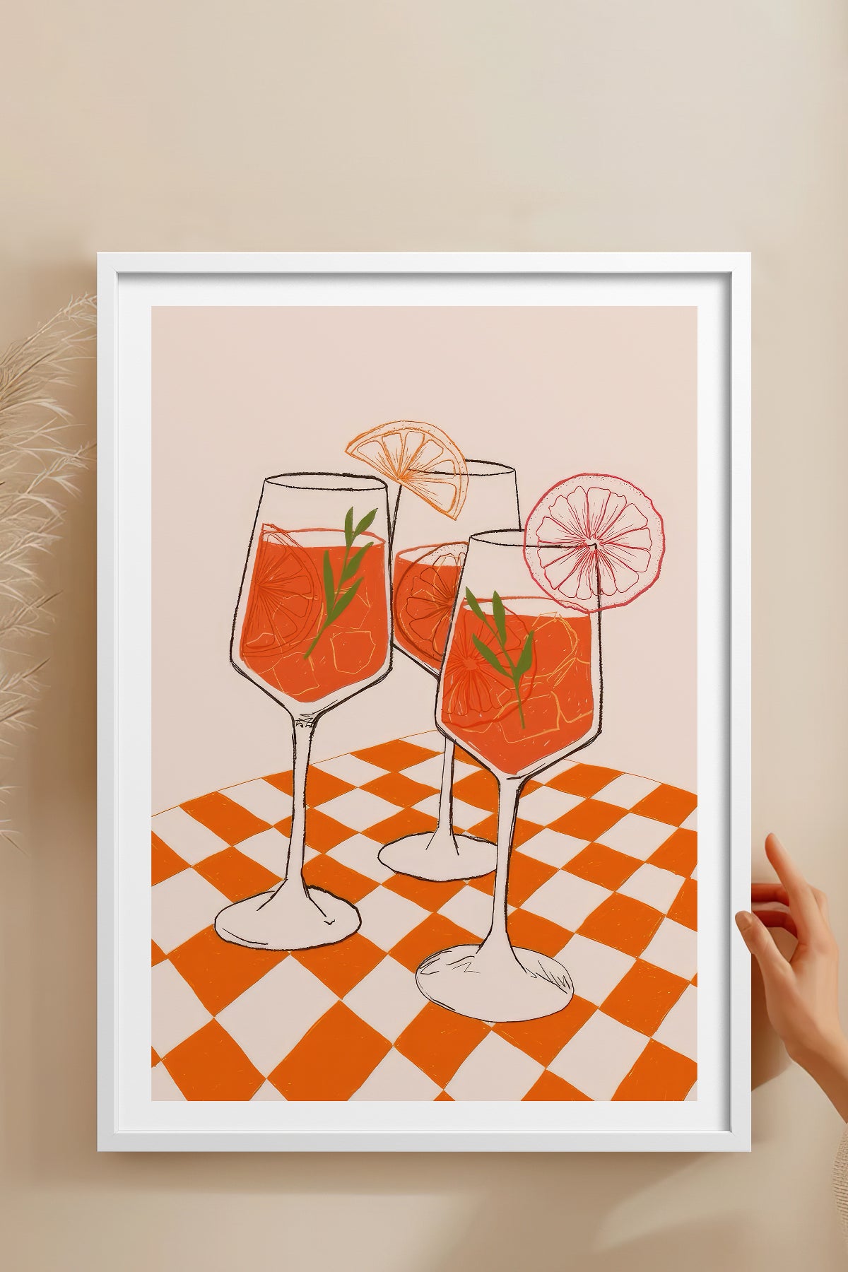 HOMEPACK Ahşap Çerçeveli Tablo Çerçeveli Poster Sanatsal Modern Duvar Dekoru TK-913