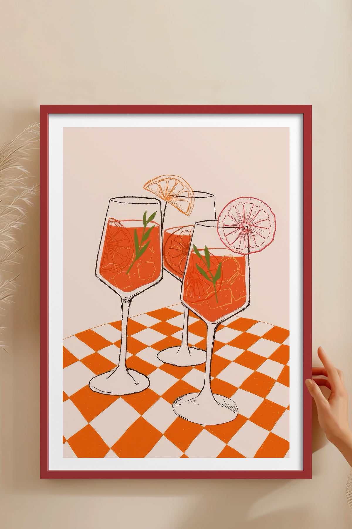 HOMEPACK Ahşap Çerçeveli Tablo Çerçeveli Poster Sanatsal Modern Duvar Dekoru TK-913