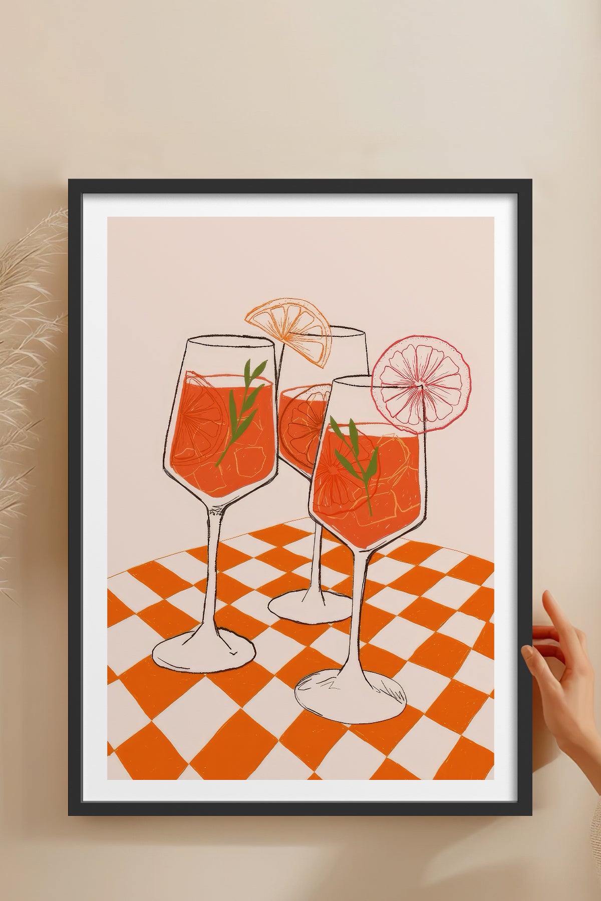 HOMEPACK Ahşap Çerçeveli Tablo Çerçeveli Poster Sanatsal Modern Duvar Dekoru TK-913