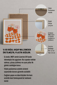HOMEPACK Ahşap Çerçeveli Tablo Çerçeveli Poster Sanatsal Modern Duvar Dekoru TK-913
