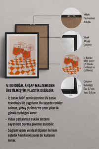 HOMEPACK Ahşap Çerçeveli Tablo Çerçeveli Poster Sanatsal Modern Duvar Dekoru TK-913