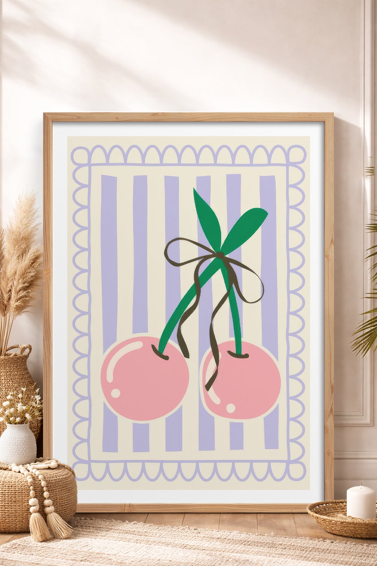 HOMEPACK Ahşap Çerçeveli Tablo Çerçeveli Poster Sanatsal Modern Duvar Dekoru TK-914