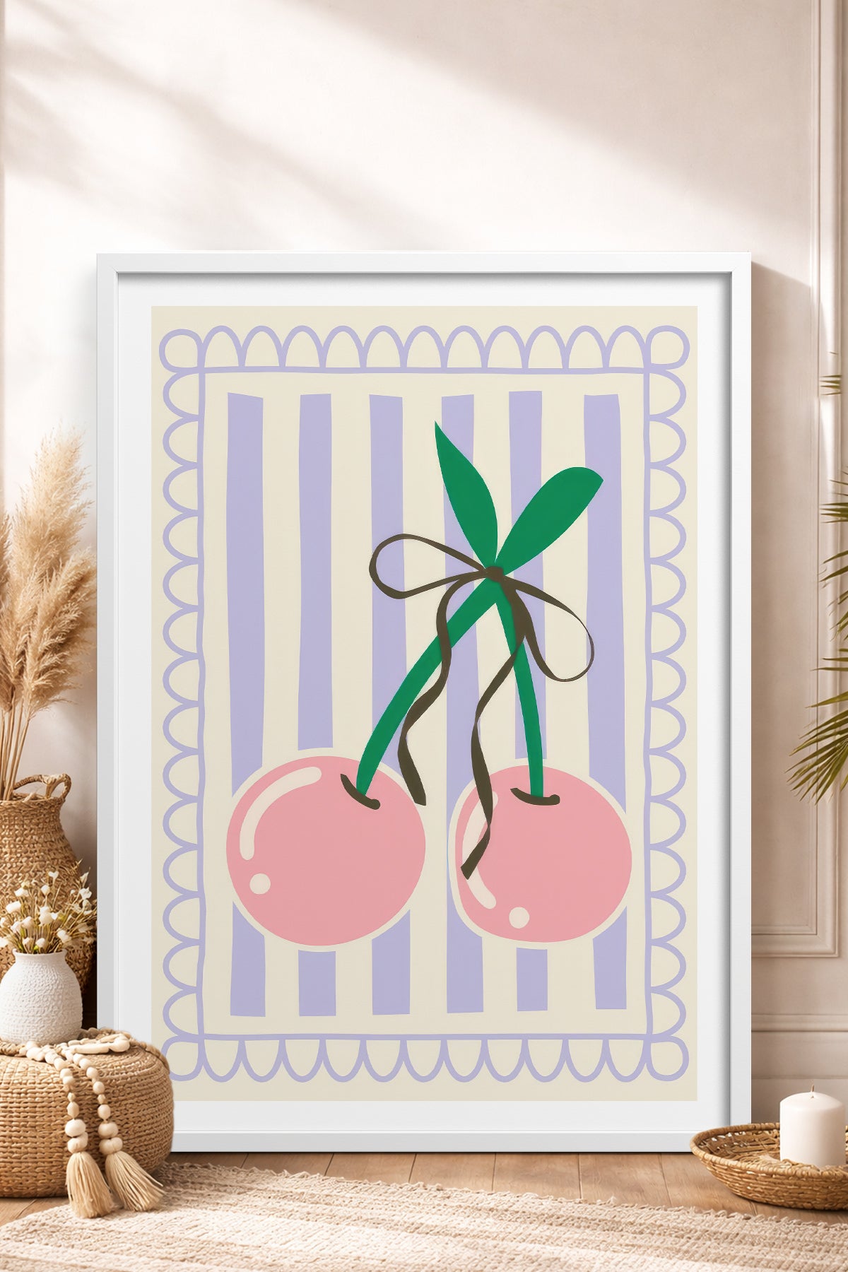 HOMEPACK Ahşap Çerçeveli Tablo Çerçeveli Poster Sanatsal Modern Duvar Dekoru TK-914