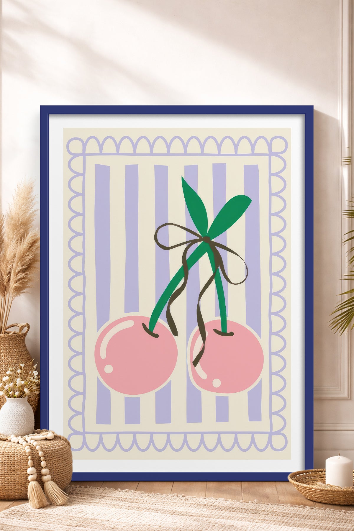 HOMEPACK Ahşap Çerçeveli Tablo Çerçeveli Poster Sanatsal Modern Duvar Dekoru TK-914