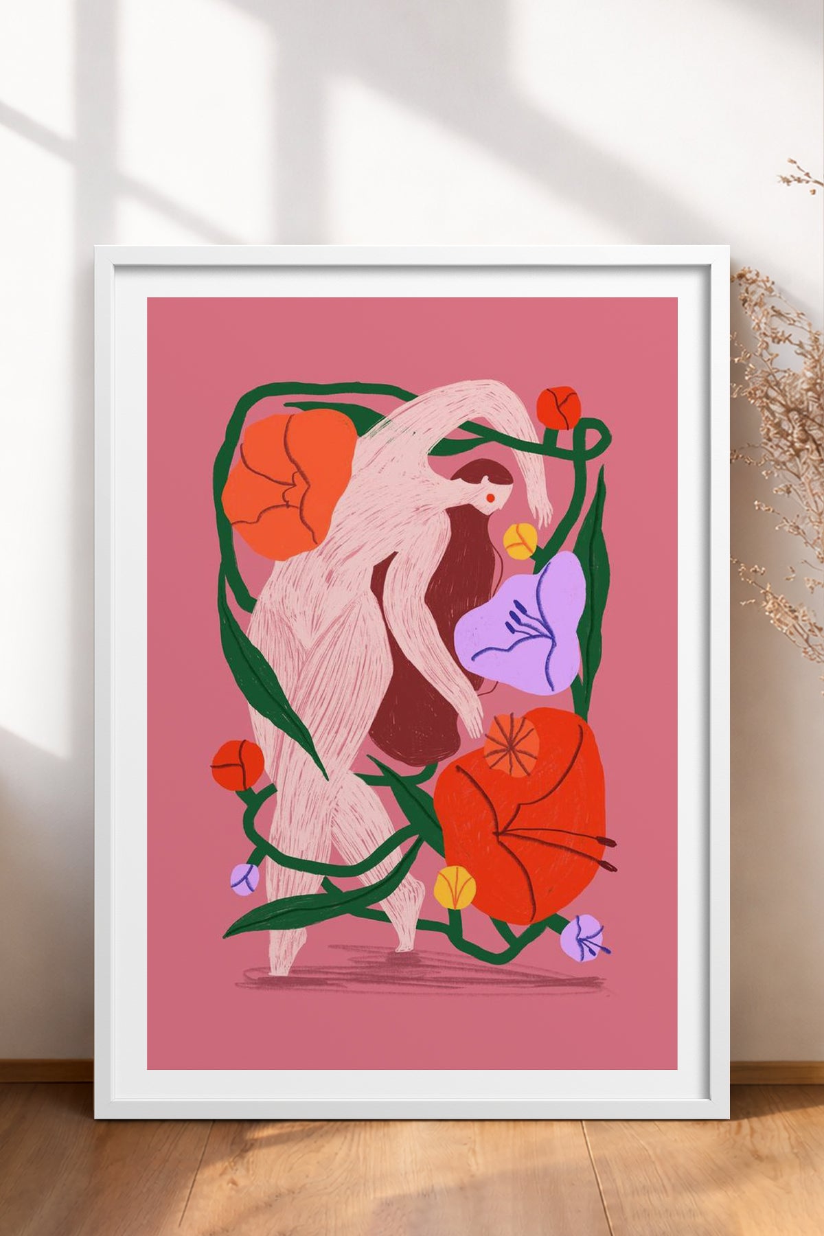 HOMEPACK Ahşap Çerçeveli Tablo Çerçeveli Poster Sanatsal Modern Duvar Dekoru TK-915
