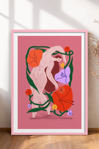 HOMEPACK Ahşap Çerçeveli Tablo Çerçeveli Poster Sanatsal Modern Duvar Dekoru TK-915