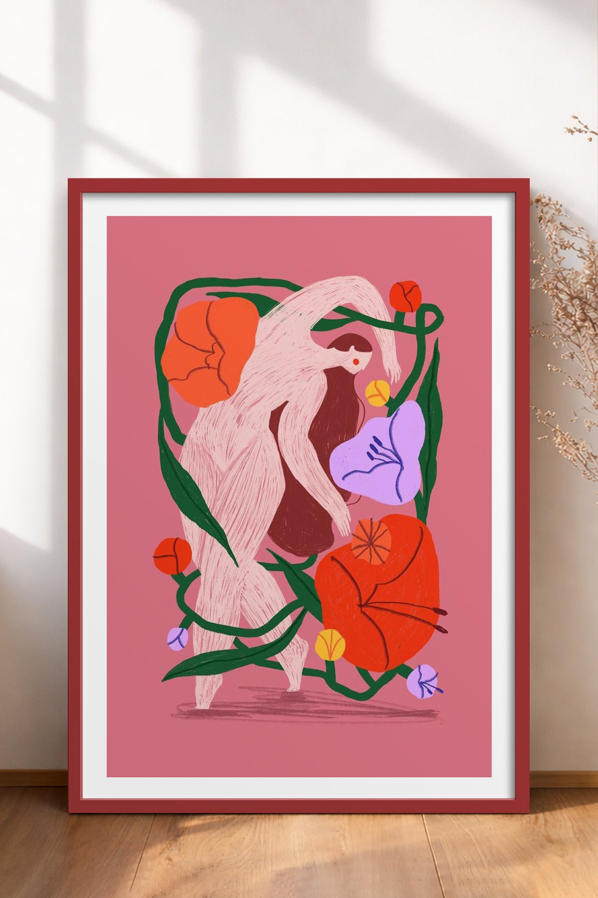 HOMEPACK Ahşap Çerçeveli Tablo Çerçeveli Poster Sanatsal Modern Duvar Dekoru TK-915