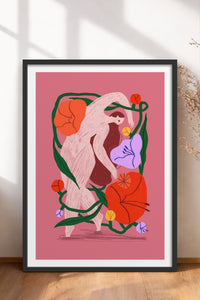 HOMEPACK Ahşap Çerçeveli Tablo Çerçeveli Poster Sanatsal Modern Duvar Dekoru TK-915