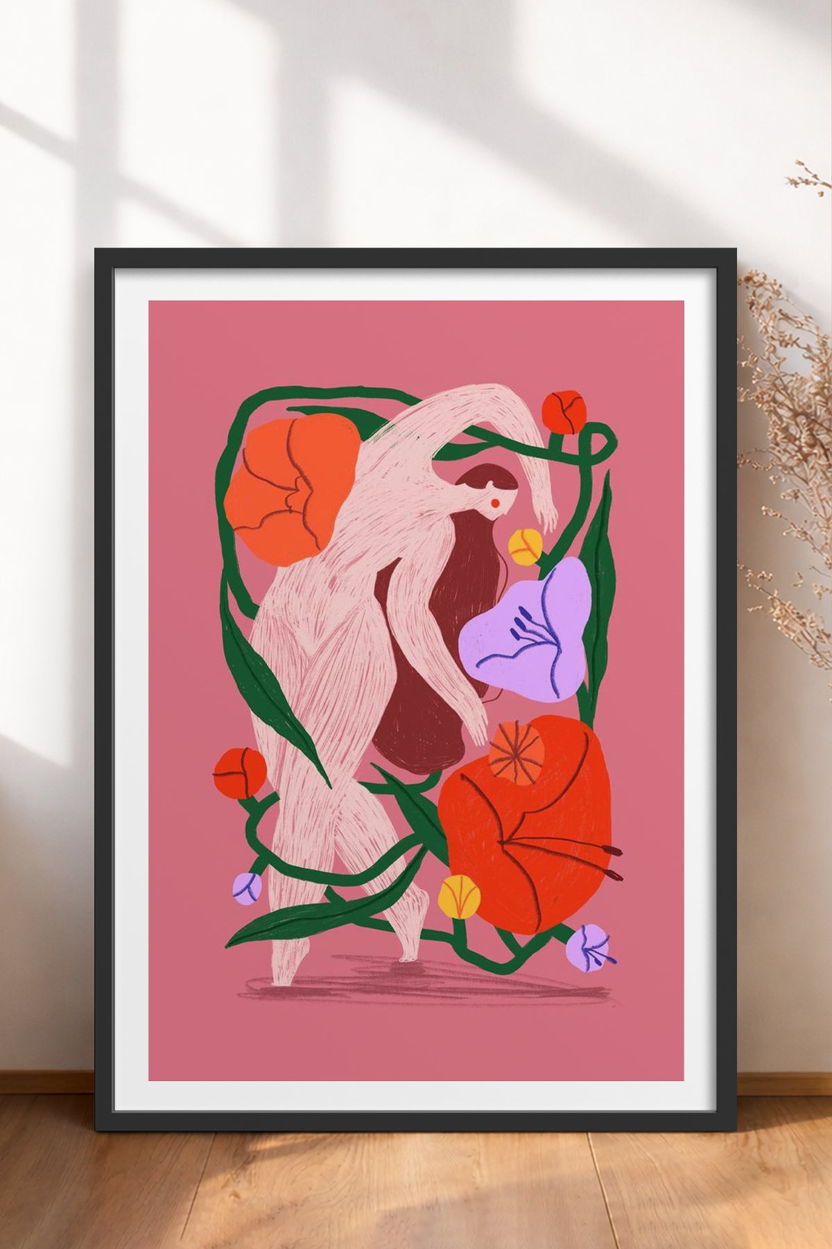 HOMEPACK Ahşap Çerçeveli Tablo Çerçeveli Poster Sanatsal Modern Duvar Dekoru TK-915
