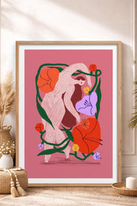 HOMEPACK Ahşap Çerçeveli Tablo Çerçeveli Poster Sanatsal Modern Duvar Dekoru TK-915