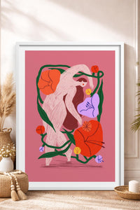 HOMEPACK Ahşap Çerçeveli Tablo Çerçeveli Poster Sanatsal Modern Duvar Dekoru TK-915