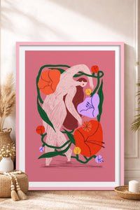 HOMEPACK Ahşap Çerçeveli Tablo Çerçeveli Poster Sanatsal Modern Duvar Dekoru TK-915