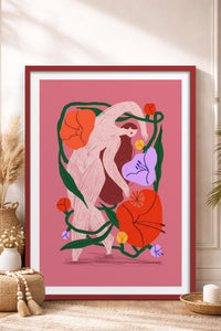 HOMEPACK Ahşap Çerçeveli Tablo Çerçeveli Poster Sanatsal Modern Duvar Dekoru TK-915