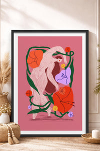 HOMEPACK Ahşap Çerçeveli Tablo Çerçeveli Poster Sanatsal Modern Duvar Dekoru TK-915