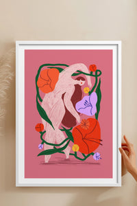 HOMEPACK Ahşap Çerçeveli Tablo Çerçeveli Poster Sanatsal Modern Duvar Dekoru TK-915