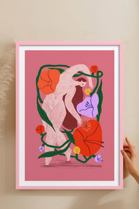 HOMEPACK Ahşap Çerçeveli Tablo Çerçeveli Poster Sanatsal Modern Duvar Dekoru TK-915