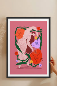 HOMEPACK Ahşap Çerçeveli Tablo Çerçeveli Poster Sanatsal Modern Duvar Dekoru TK-915