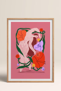 HOMEPACK Ahşap Çerçeveli Tablo Çerçeveli Poster Sanatsal Modern Duvar Dekoru TK-915