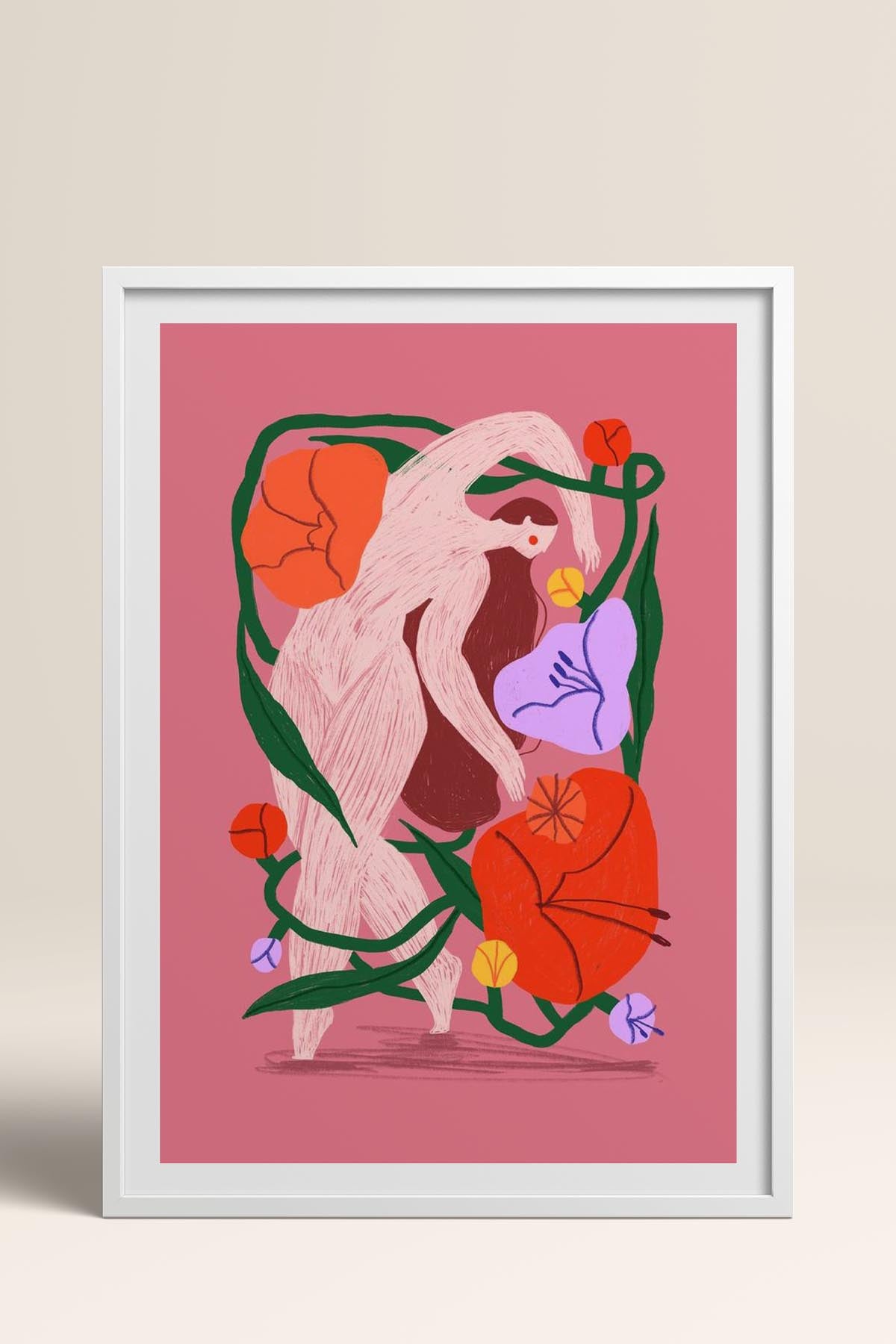 HOMEPACK Ahşap Çerçeveli Tablo Çerçeveli Poster Sanatsal Modern Duvar Dekoru TK-915
