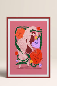 HOMEPACK Ahşap Çerçeveli Tablo Çerçeveli Poster Sanatsal Modern Duvar Dekoru TK-915