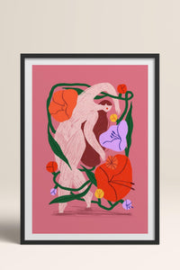 HOMEPACK Ahşap Çerçeveli Tablo Çerçeveli Poster Sanatsal Modern Duvar Dekoru TK-915