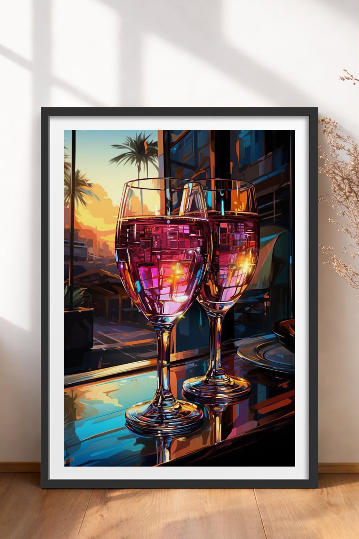 HOMEPACK Ahşap Çerçeveli Tablo Çerçeveli Poster Sanatsal Modern Duvar Dekoru TK-917