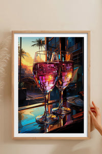 HOMEPACK Ahşap Çerçeveli Tablo Çerçeveli Poster Sanatsal Modern Duvar Dekoru TK-917