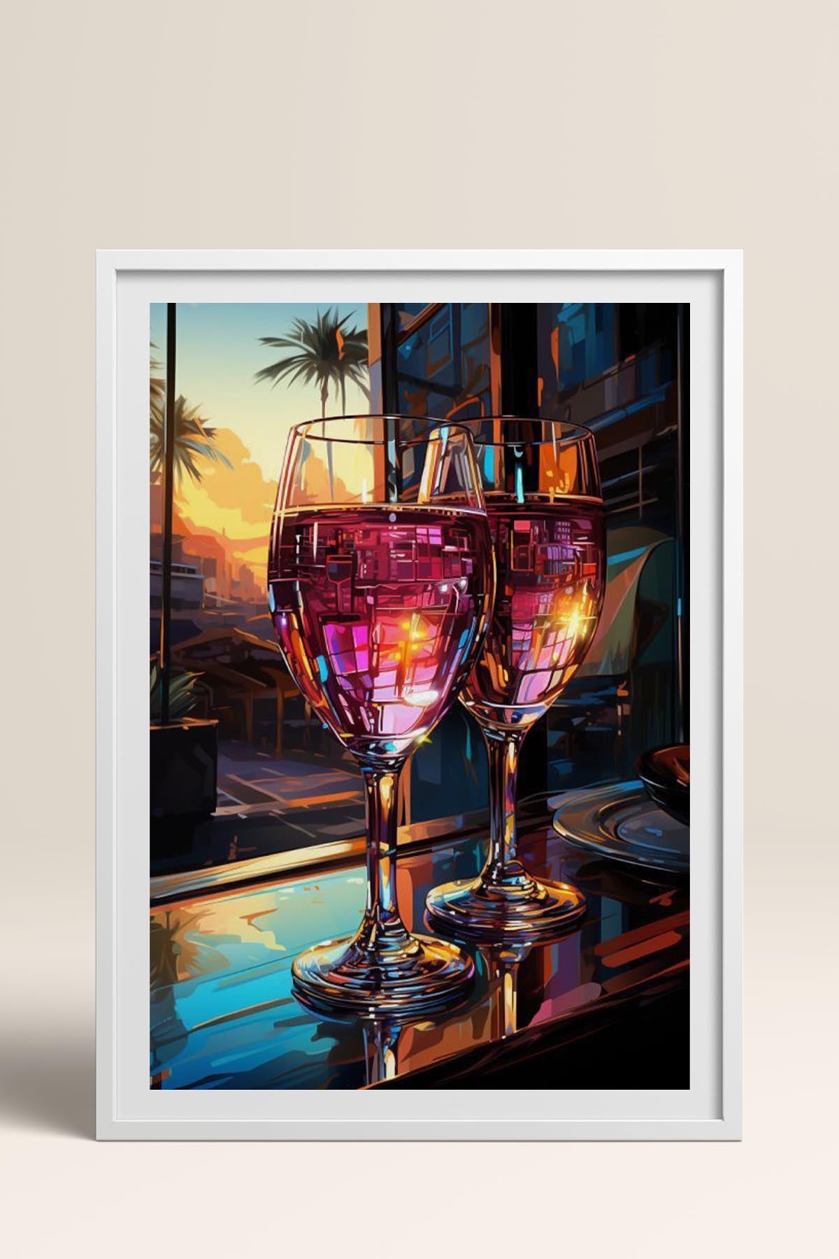 HOMEPACK Ahşap Çerçeveli Tablo Çerçeveli Poster Sanatsal Modern Duvar Dekoru TK-917